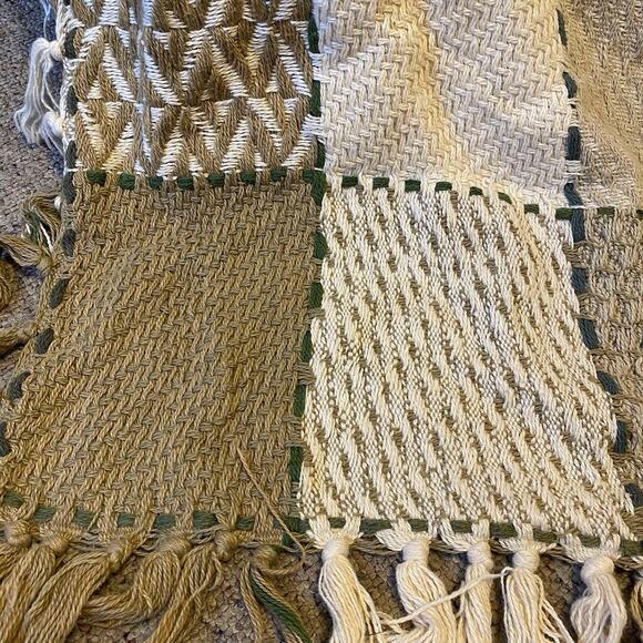 Woven Throw Blanket Fringe Soft Cotton Multicolor Check LoonLake Weaver 43”x53” - Picture 4 of 6